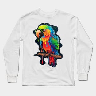 Colorful Parrot melting colors #2 Long Sleeve T-Shirt